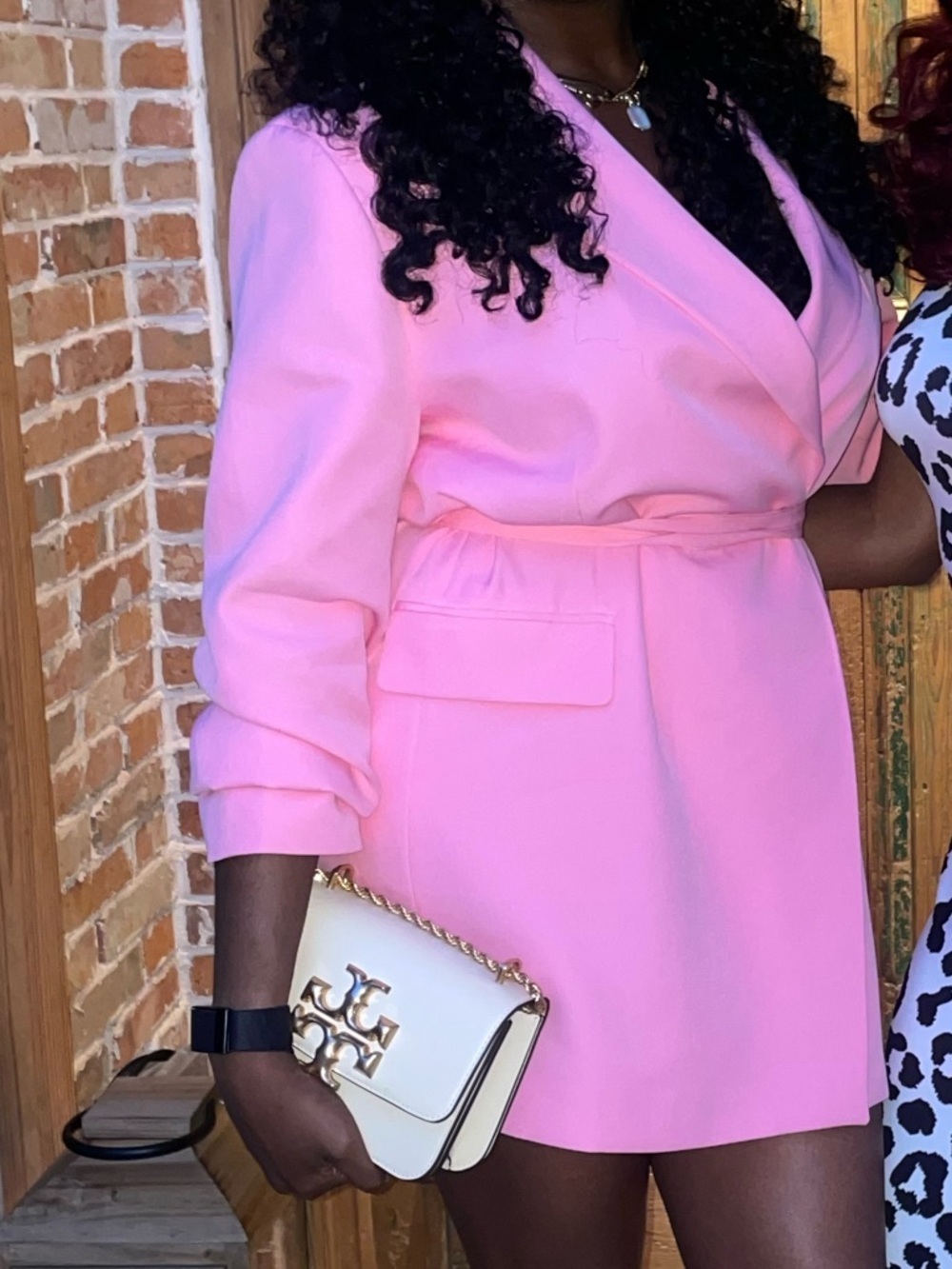 Nasty Gal Pink Longline Blazer - Picture 3 of 3